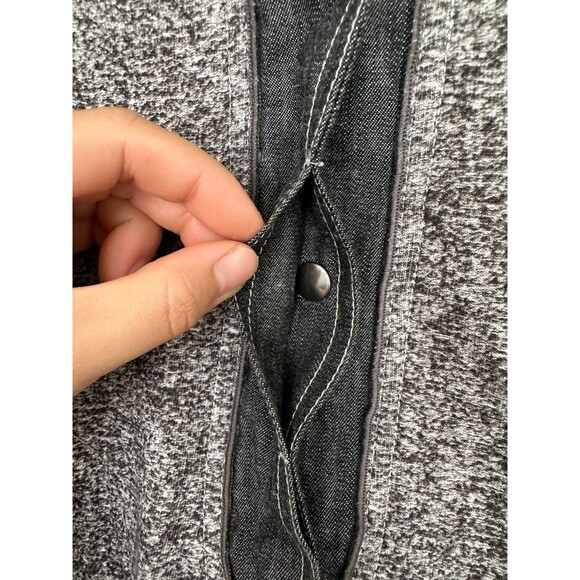 HIROKO KOSHINO TRUNK Heathered Stretch Jacket Snap Button Notch Size 40 - Picture 8 of 12